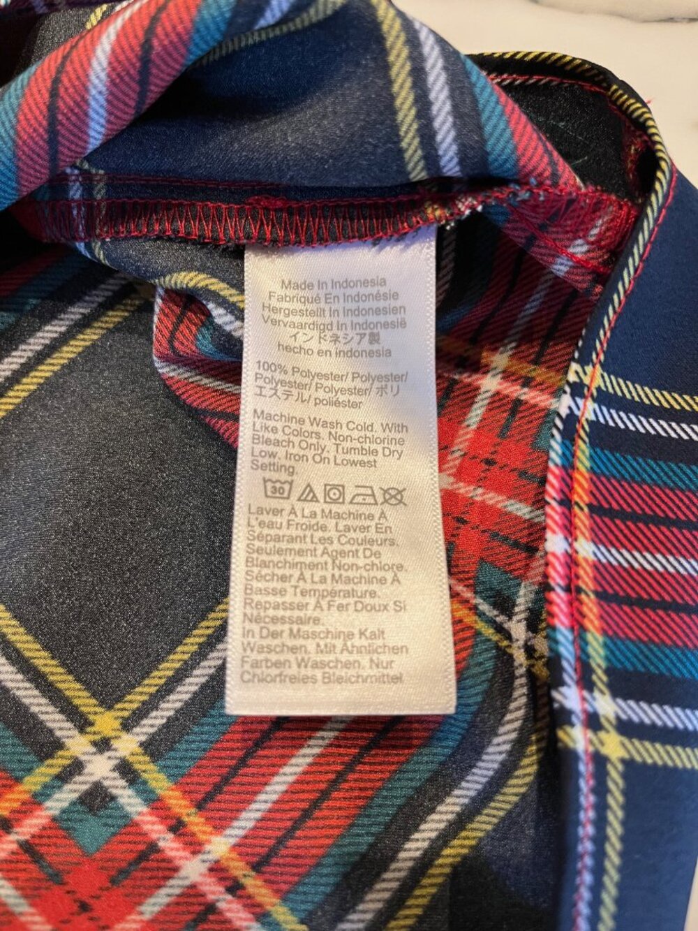 J.Crew Factory Tartan Bow-Neck Top with Ruffles - Medium - Picture 9 of 10